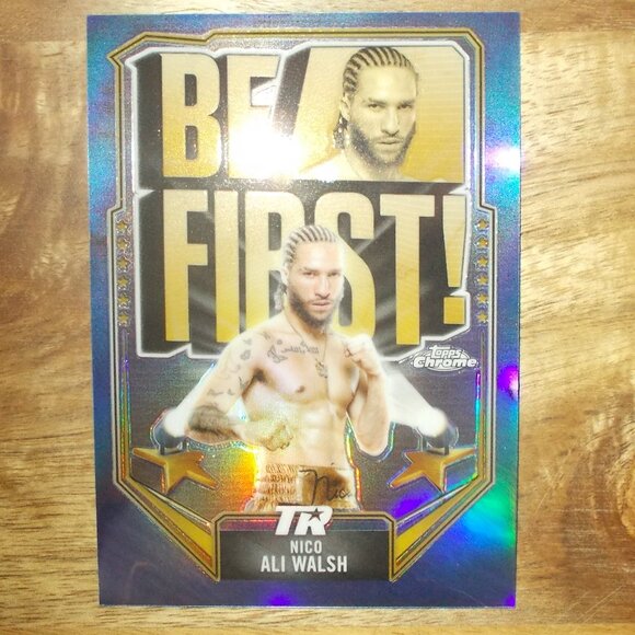 Nico Ali Walsh 2024 Topps Chrome Boxing Be First CASE HIT Top Rank Boxing - Picture 1 of 2
